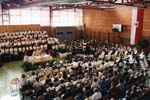 Gottfried Veit dirigiert Chor u. Blasorchester